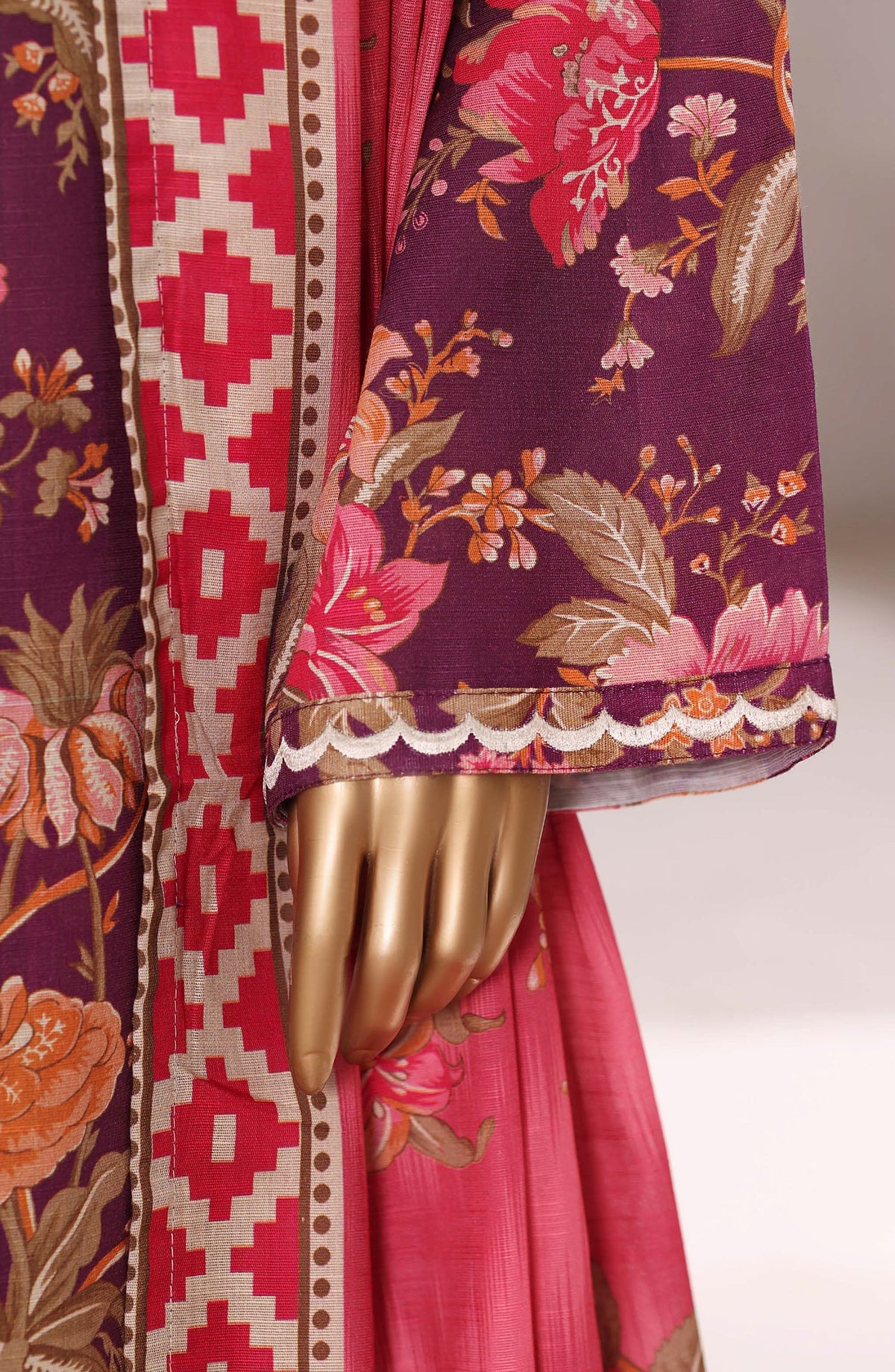 Sadabahar Embroidered Khaddar Stitched 3 Piece Suit - Design-04 - SBD25KFE - Purple - Winter Collection