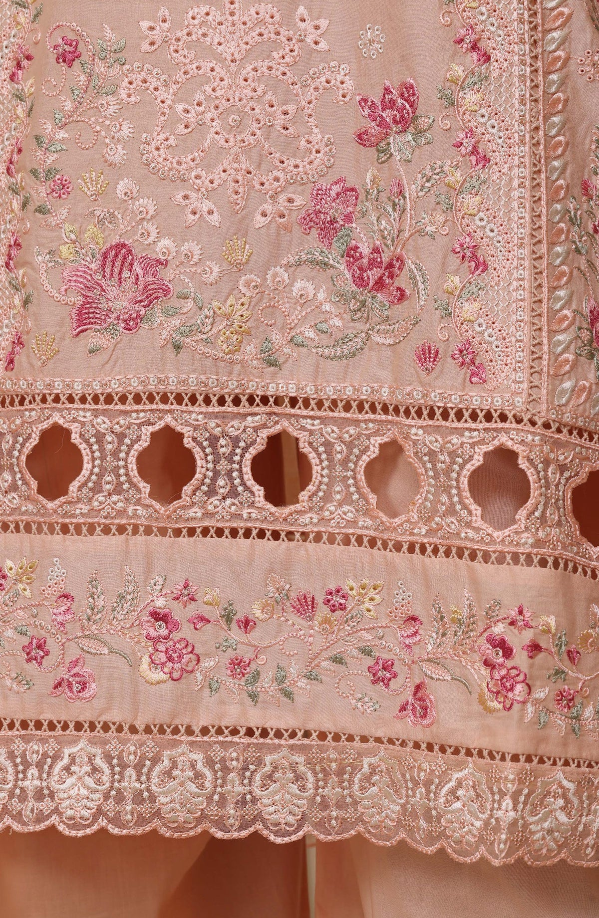 Sadabahar Luxury Embroidered Cotton Stitched 3 Piece Suit - D-06 - SBD26EGT - Pink - Festive Collection