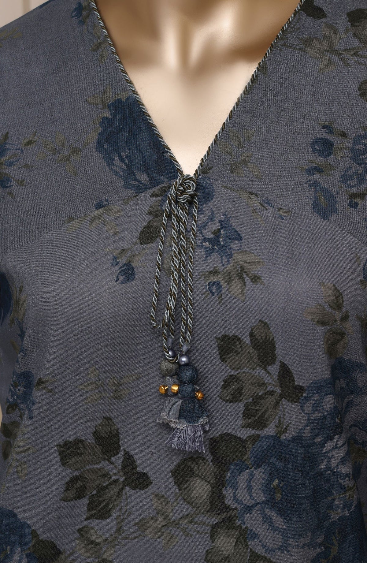 Sadabahar Printed Dhanak Stitched 3 Piece Suit - D-06 - SBD26DNK - Blue - Winter Collection