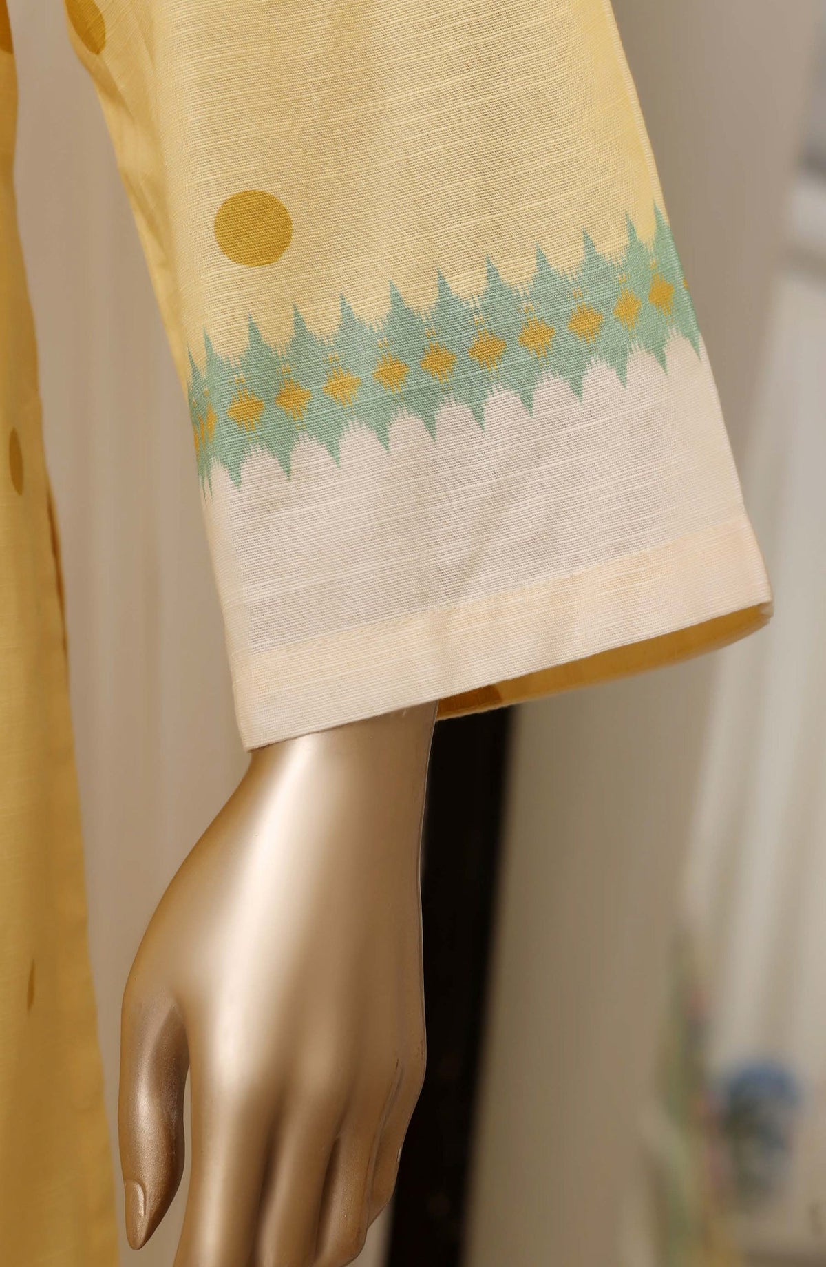 Sadabahar Printed Khaddar Stitched 3 Piece Suit - D-10 - SBD26KHD - Yellow - Winter Collection