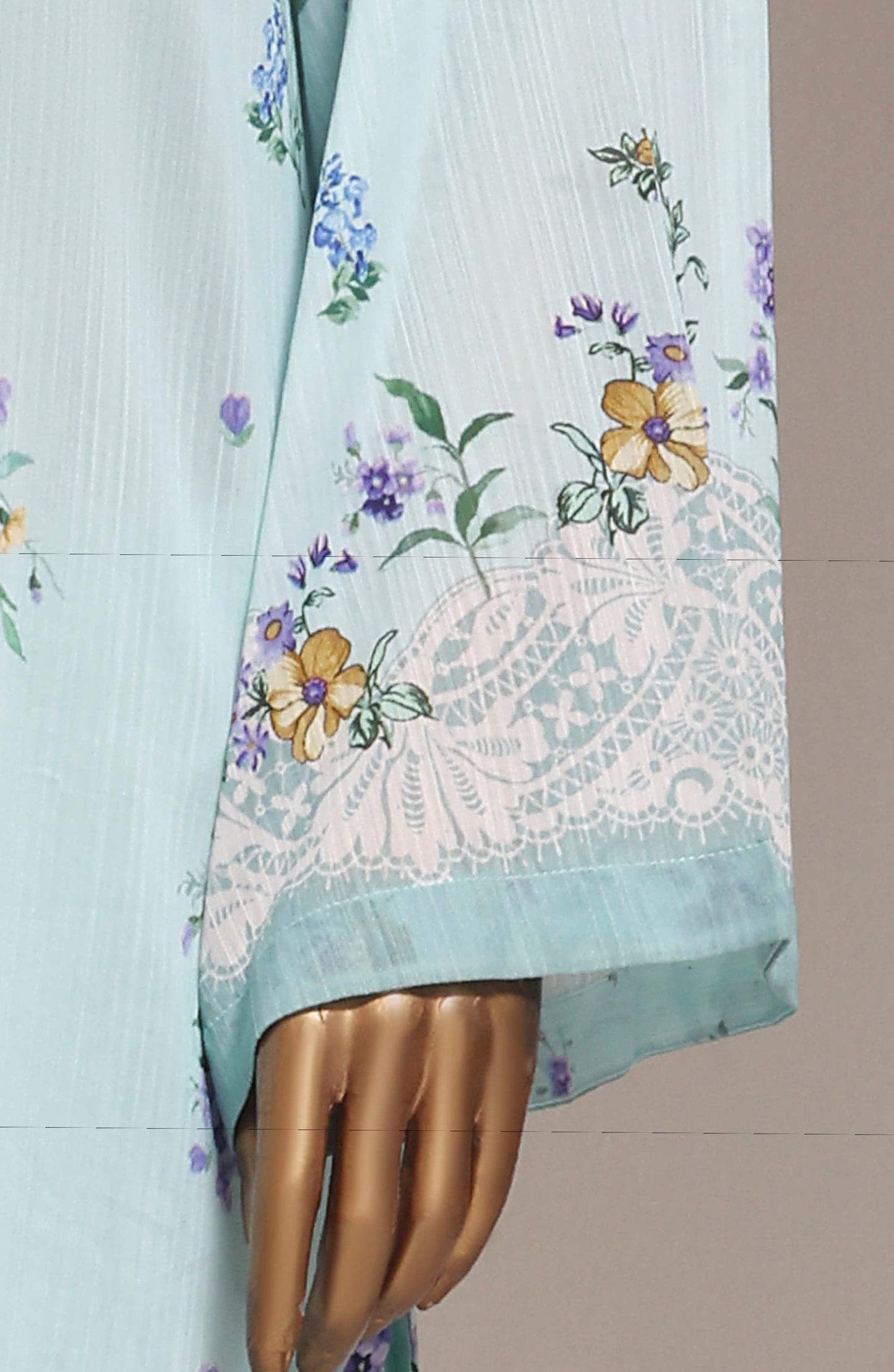 Sadabahar Printed Lawn Stitched 3 Piece Suit - D-08 - SBD26ELV - Sky Blue - Summer Collection