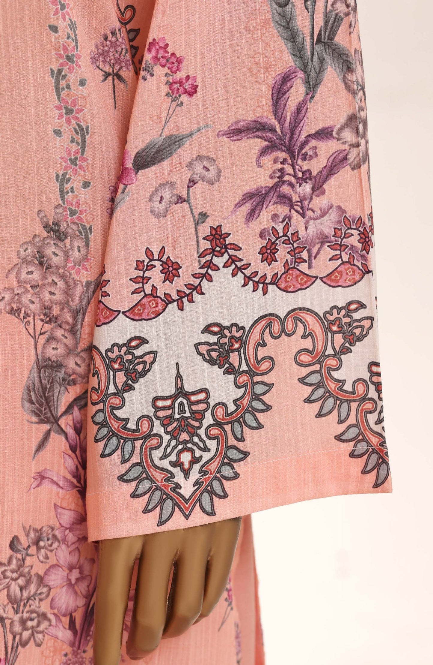 Sadabahar Printed Lawn Stitched 3 Piece Suit - D-03 - SBD26WET - Pink - Summer Collection
