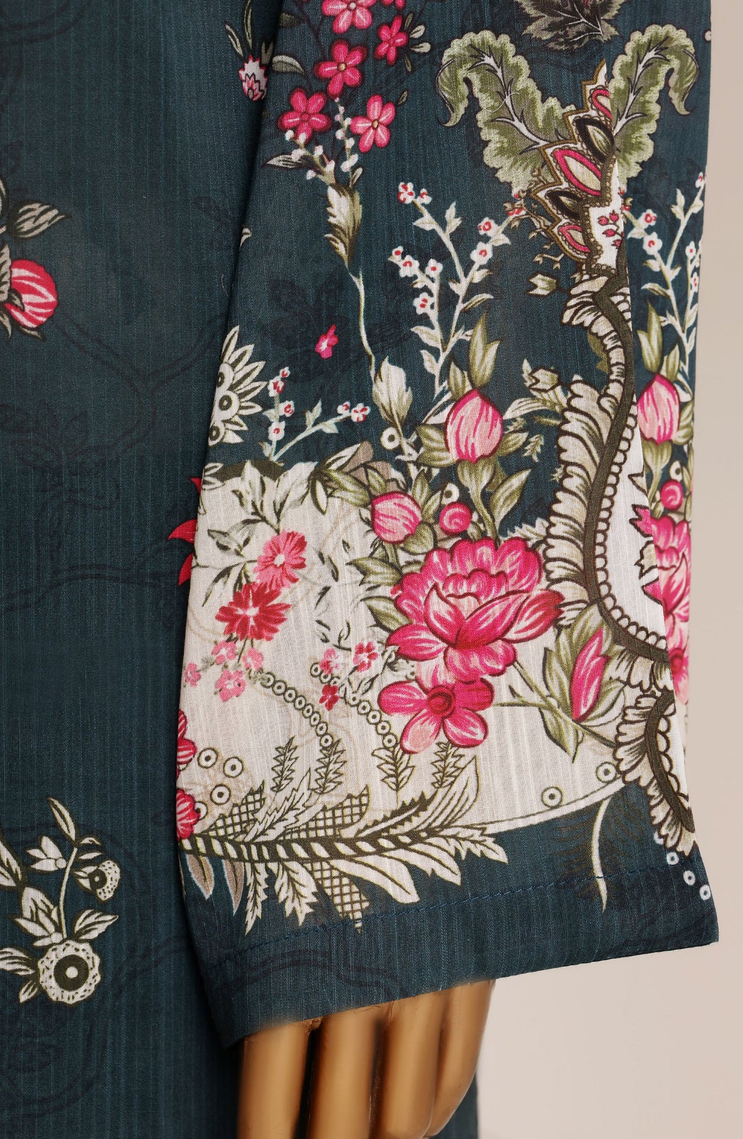 Sadabahar Printed Lawn Stitched 3 Piece Suit - D-03 - SBD26RTN - Teal - Summer Collection