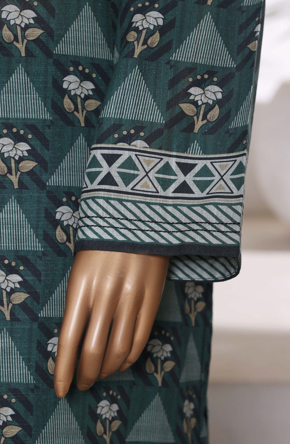 Sadabahar Printed Khaddar Stitched 3 Piece Suit - Design-06 - SDB25KHD - Green - Winter Collection