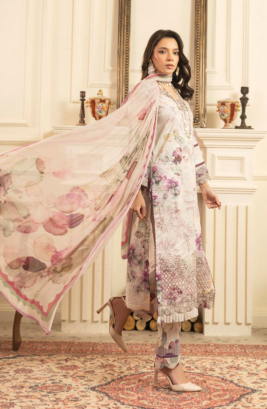 Siran by Sanam Saeed Embroidered Lawn Unstitched 3 Piece Suit - D-02 - SS26SRN - Purple - Summer Collection