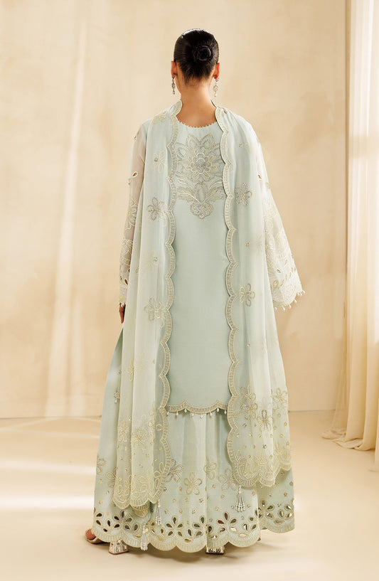 Sireine by Alizeh Embroidered Chiffon Unstitched 3 Piece Suit - 2297 - ALZ26RN - Green - Formal Collection