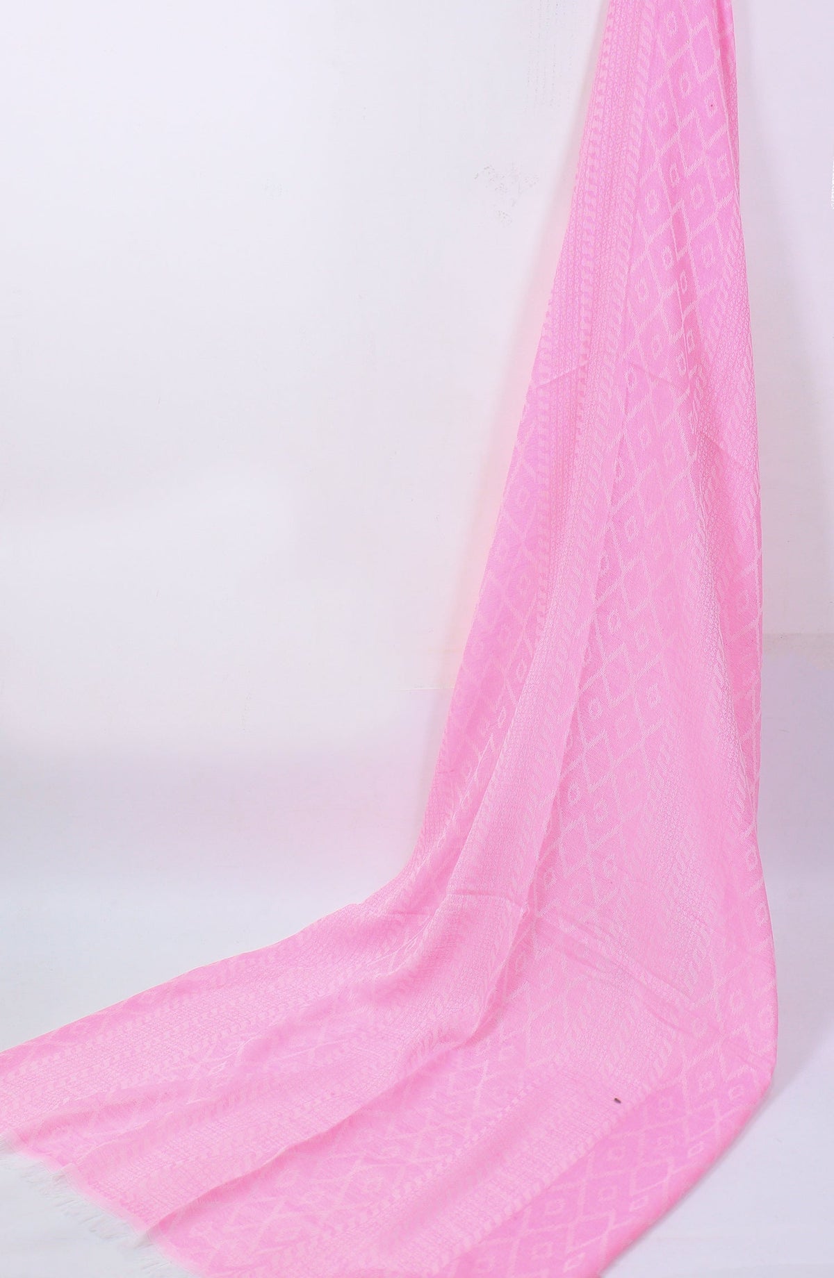Amna Khadija Premium Twill Jacquard Stole Design-19 - AM25OLT - Pink - Summer Collection