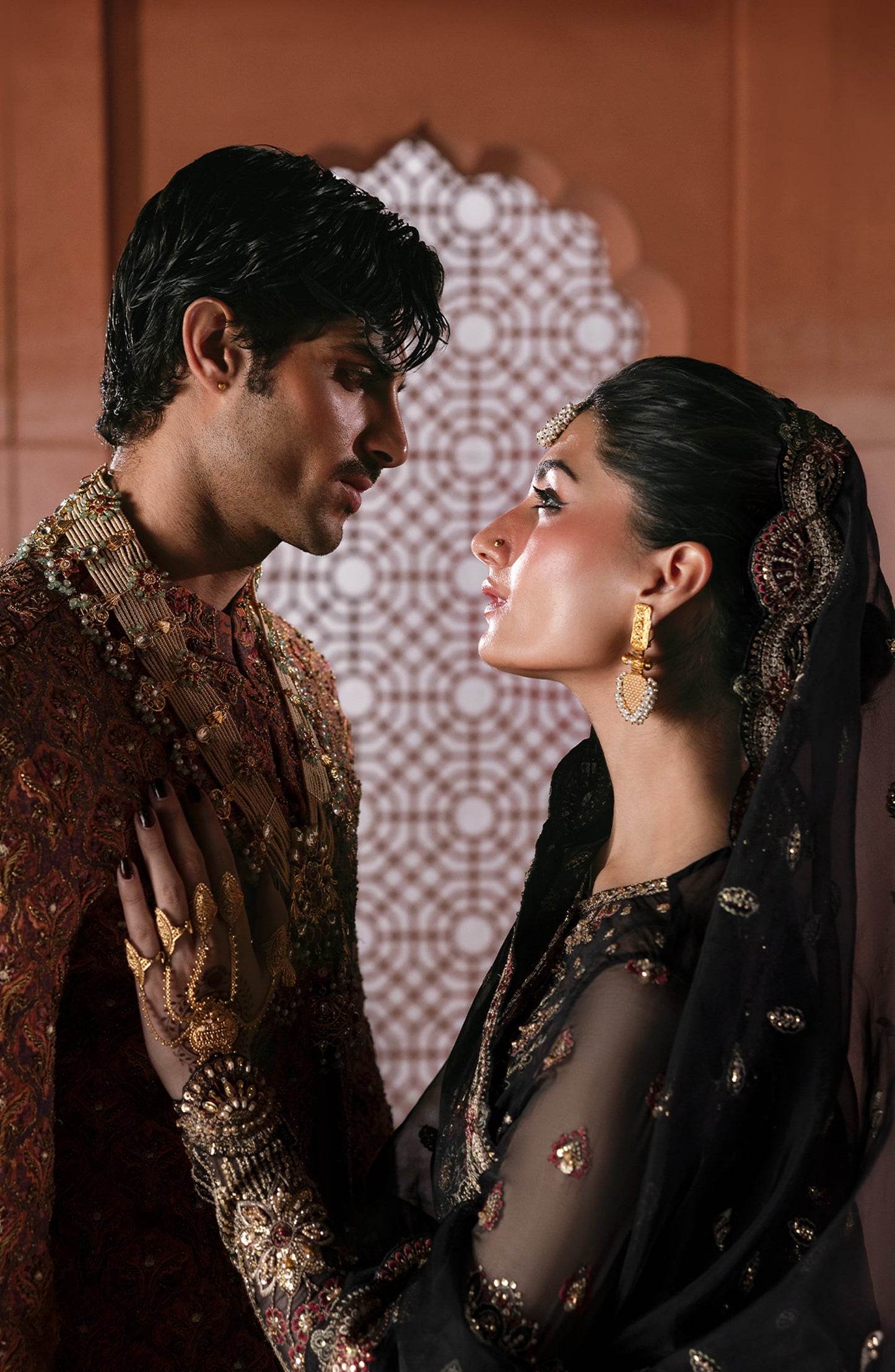 Sultaniya by Akbar Aslam Luxury Embroidered Organza Unstitched 3 Piece Suit - Mehtab - AKA25SULT - Black - Formals Collection
