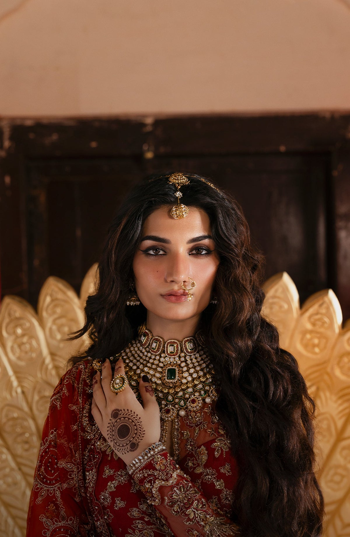 Sultaniya by Akbar Aslam Luxury Embroidered Net Unstitched 3 Piece Suit - Marjaan - AKA25SULT - Orange - Formals Collection
