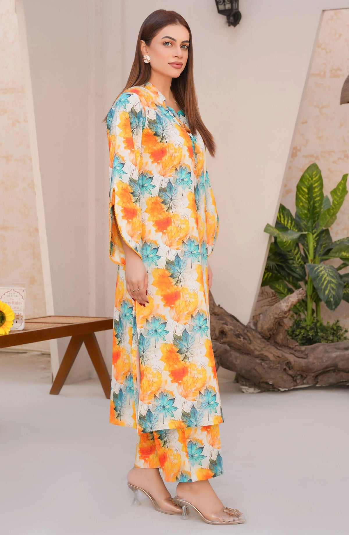 Threads N Weaves Printed Lawn Stitched 2 Piece Suit - RTWL25105 Vibrant Floral - TNW25SPL - Multi - Summer Collection