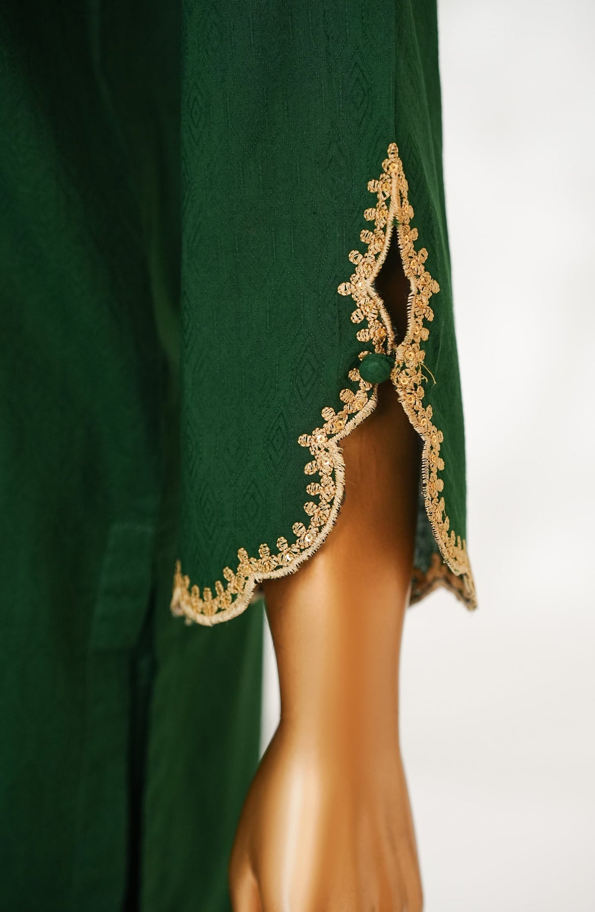 Zaira Royal by Amna Khadija Embroidered Cotton Jacquard Stitched 2 Piece Suit - ZR-04 - AM25ZAIRA - Green - Winter Collection