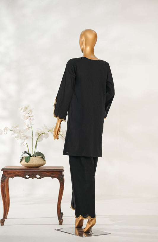 Zaira Royal by Amna Khadija Embroidered Cotton Jacquard Stitched 2 Piece Suit - ZR-05 - AM25ZAIRA - Black - Winter Collection