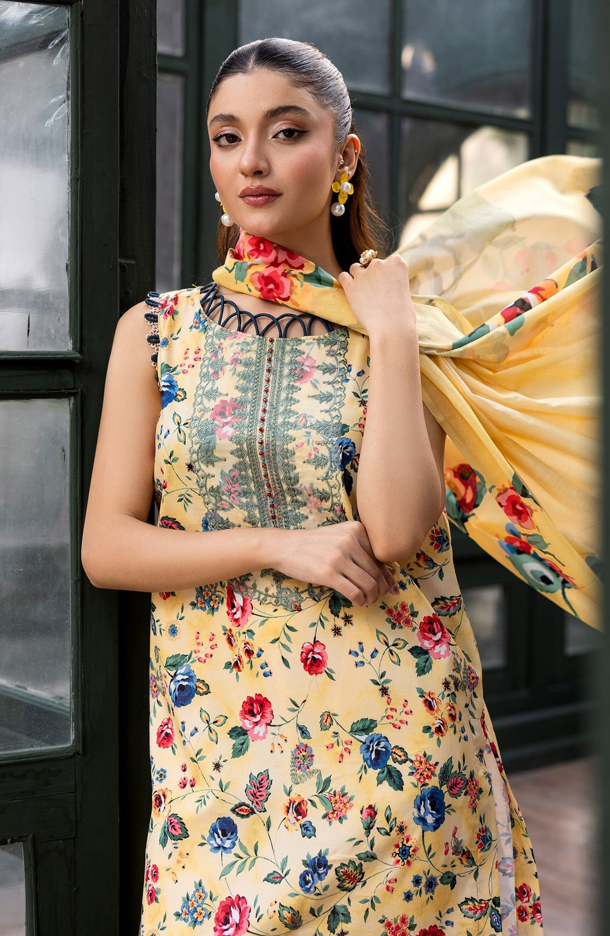 Zeal by Sanam Saeed Embroidered Lawn Unstitched 3 Piece Suit - D-06 - SS26ZL - Yellow - Summer Collection