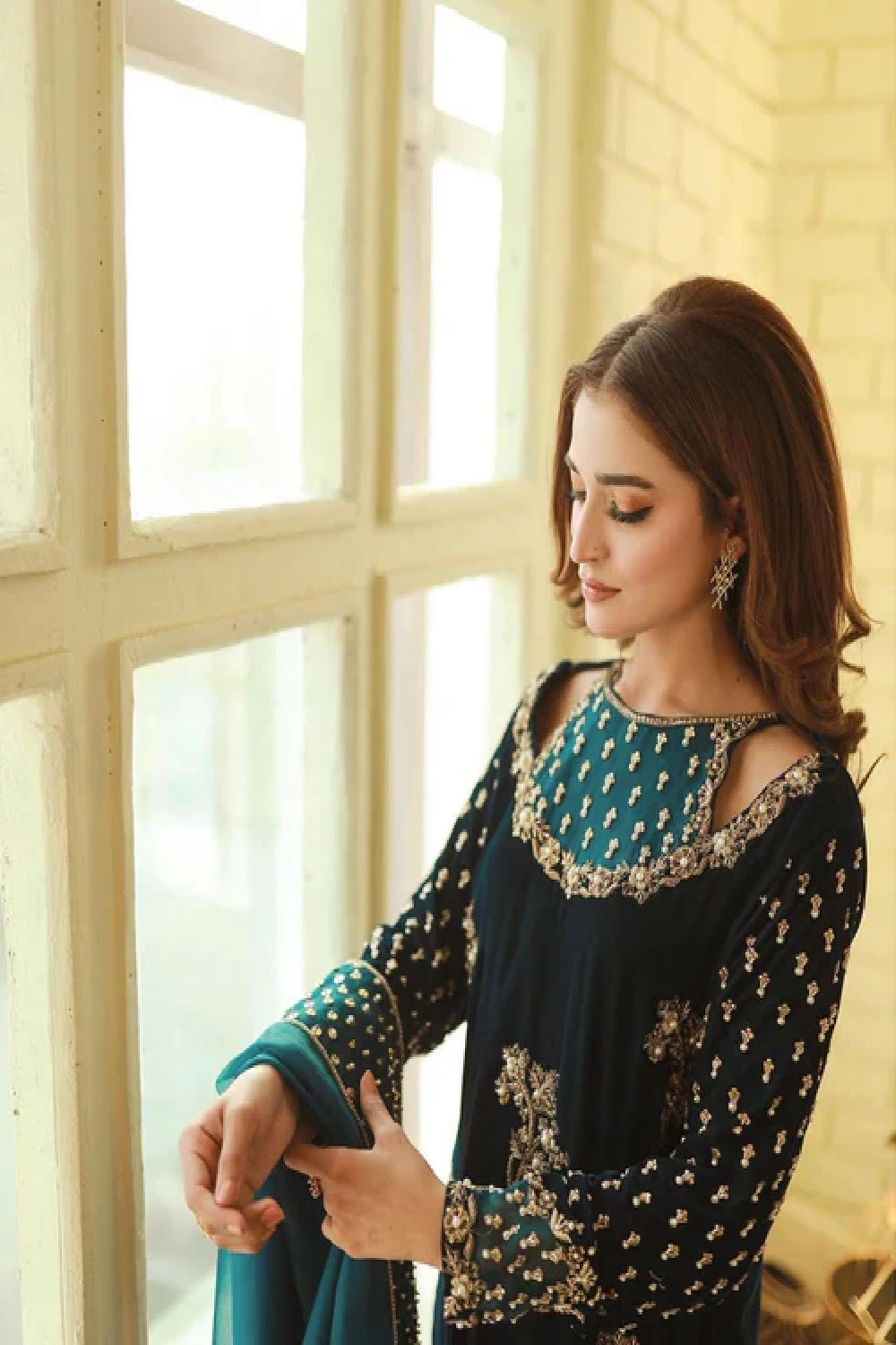 Afrozeh Luxury Formals Velvet Collection - TC-1049