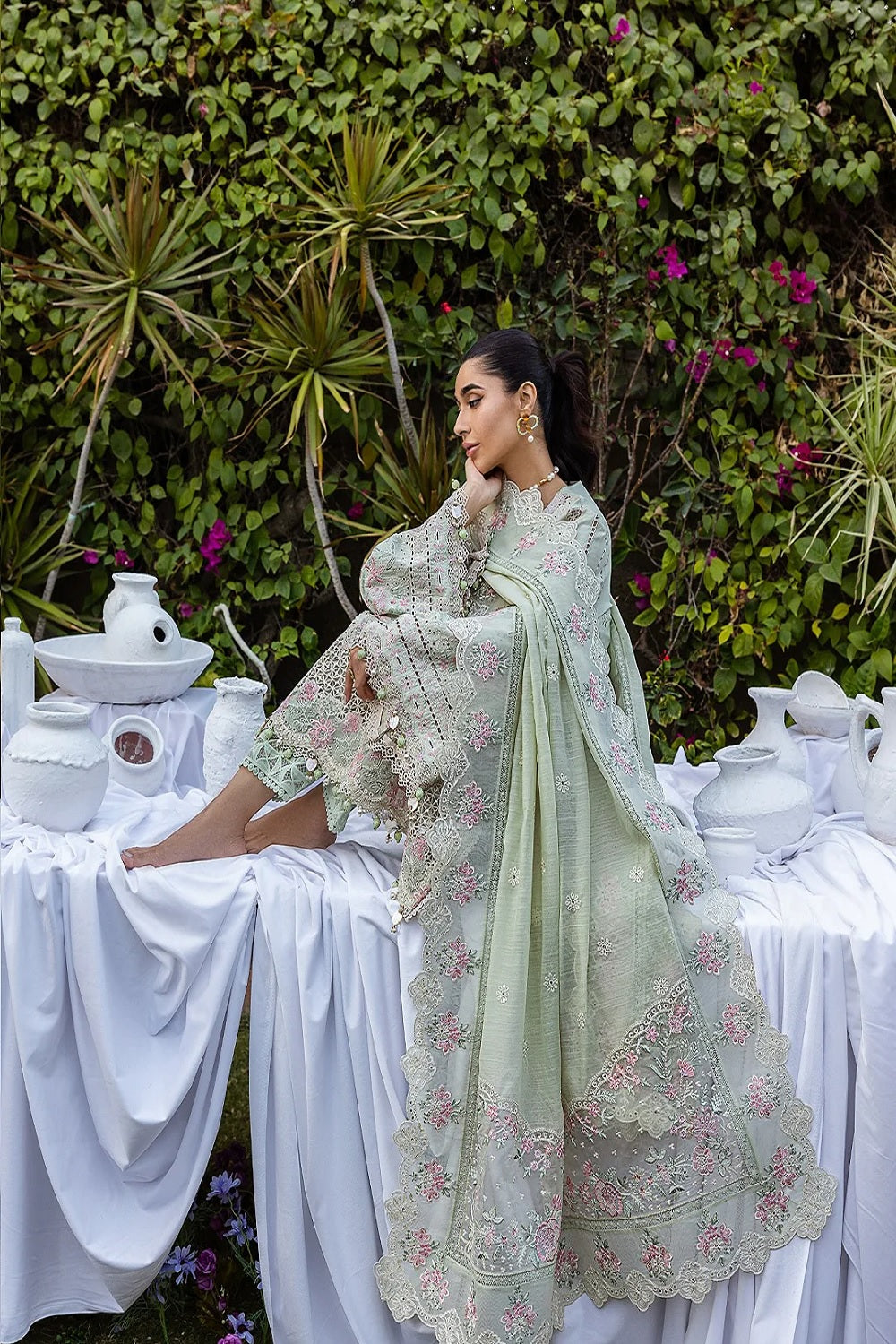 Akbar Aslam Luxury Lawn Edit'26 Alessandra - D#157 - Marais - TC-1603