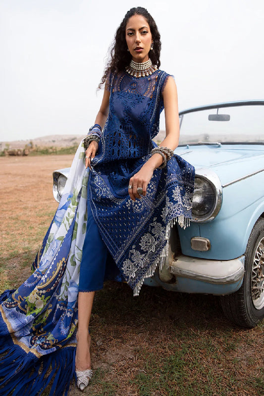 Mem Saab By Bin Ilyas Luxury Embroidered Lawn Edition'25 714-B - TC-1146
