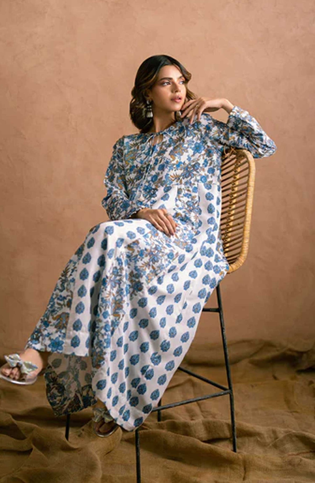 Ayla Studio Stitched one piece Casual Collection 2024 - Blue Bliss