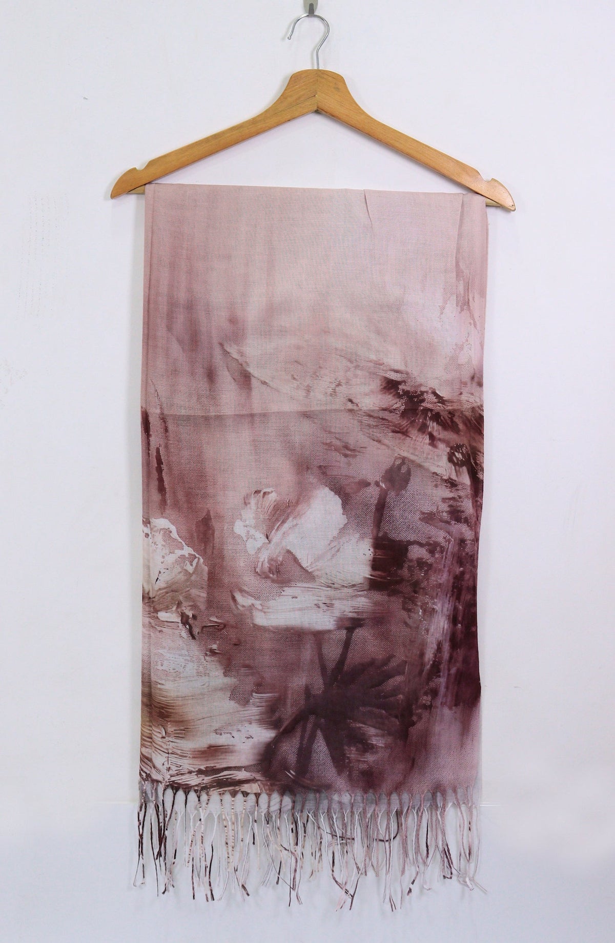 Amna Khadija Premium Twill Jacquard Stole - Design-04 - AM25OLT - Light Maroon - Summer Collection