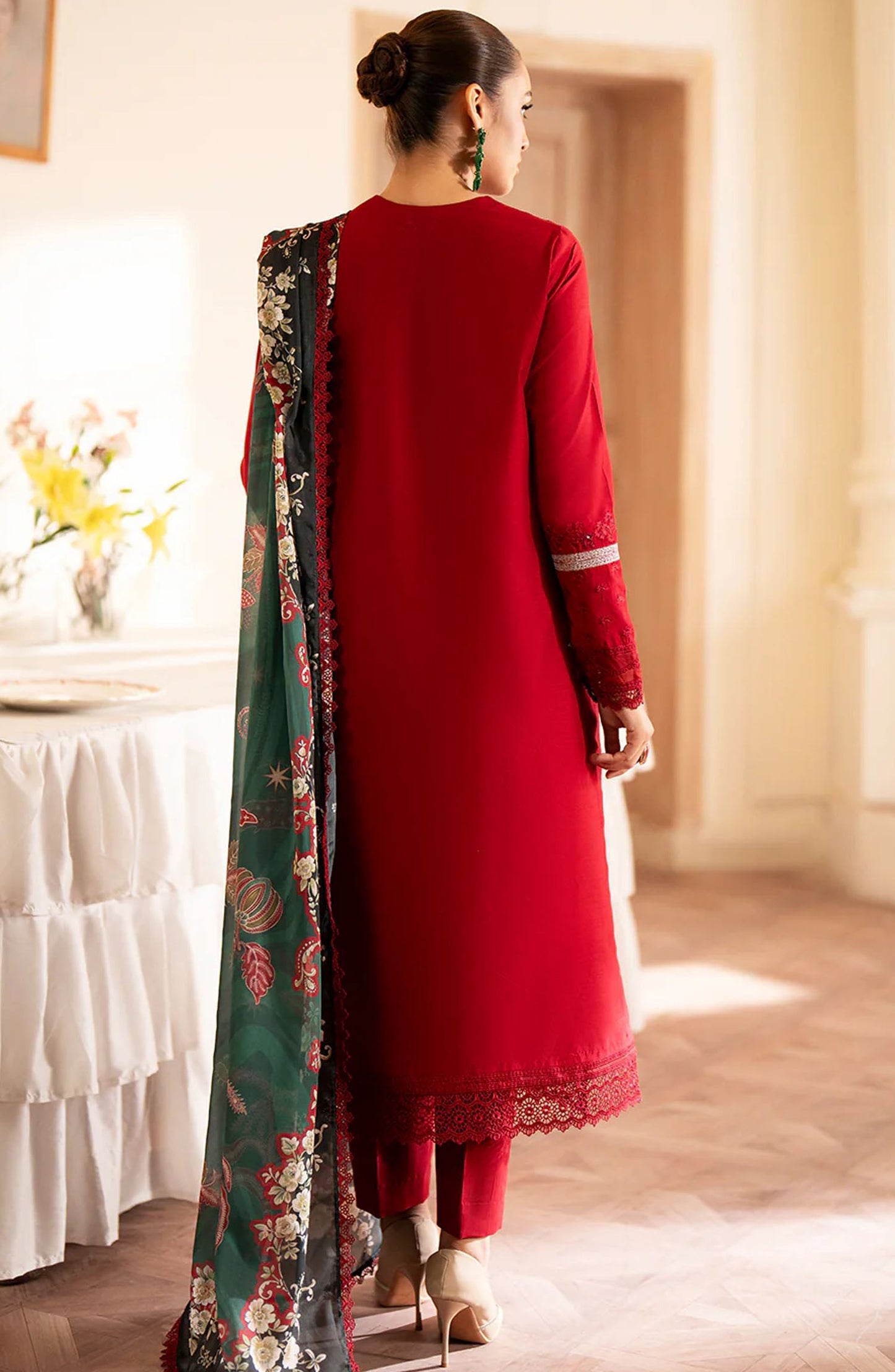 LUMIERE LUXURY Collection By Saad Shaikh - D-07 Coral