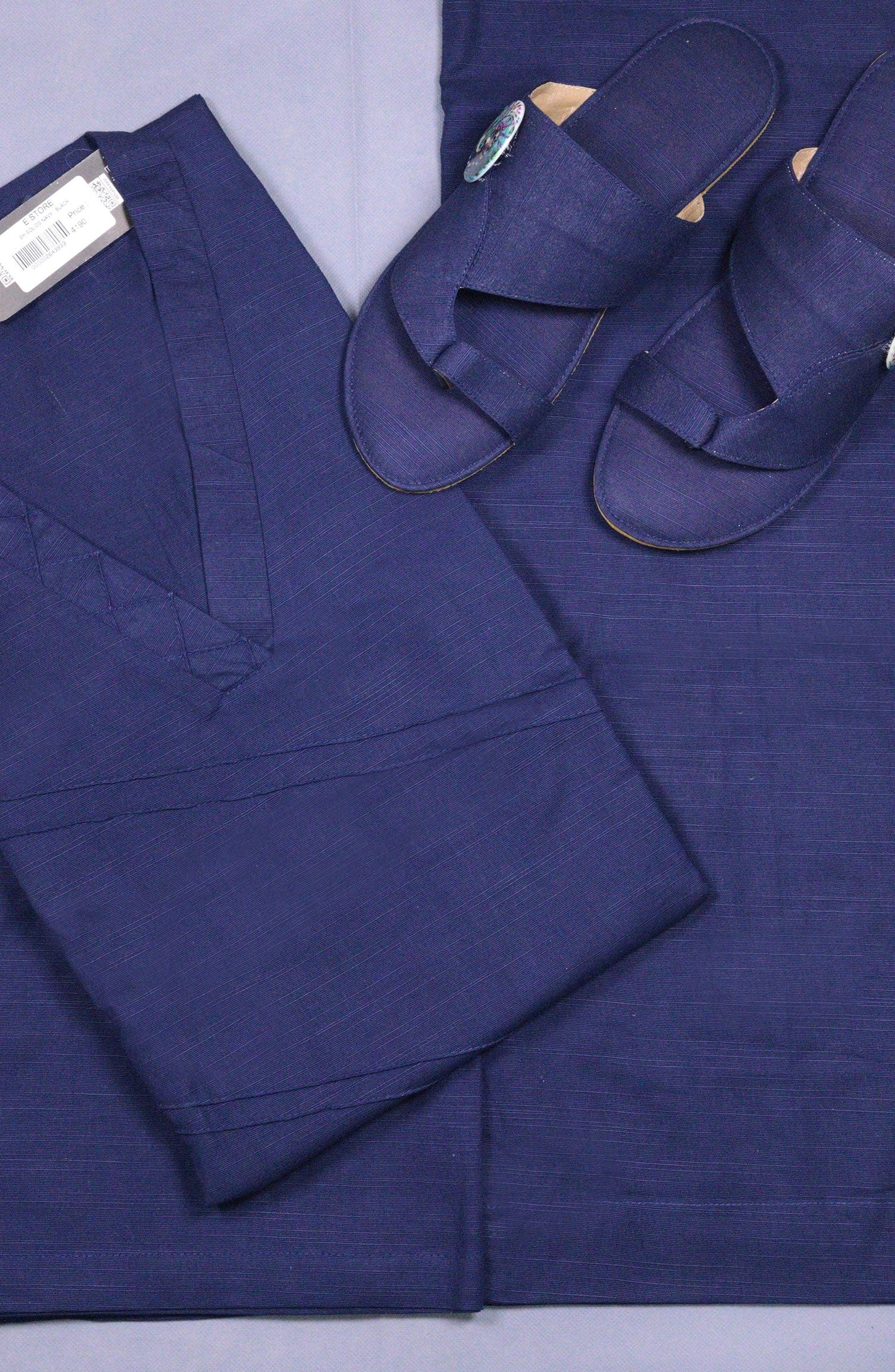 Daily Essential Luxury Khaddar 2PCs Collection-D 04 NAVY