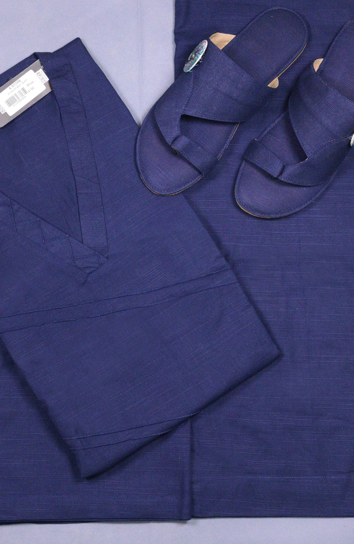 Daily Essential Luxury Khaddar 2PCs Collection-D 04 NAVY