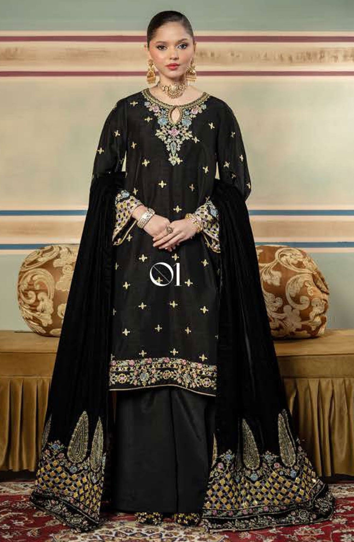 Maria B Unstitched Festive 2024 - Design 01