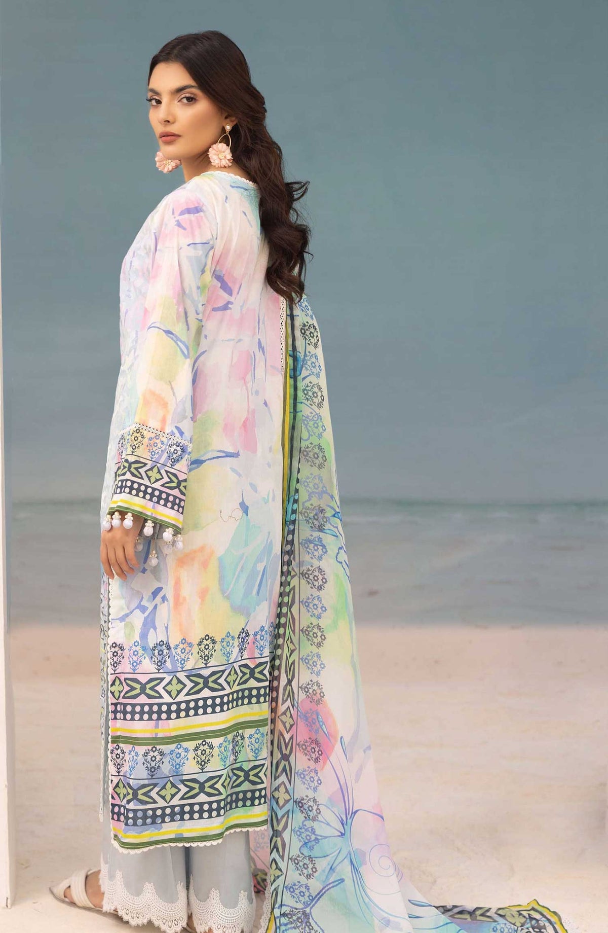 Mahees Rang e Bahar by Riaz Arts Chikankari Lawn Unstitched 3 Piece - D-10 - RA25MCL - Summer Collection