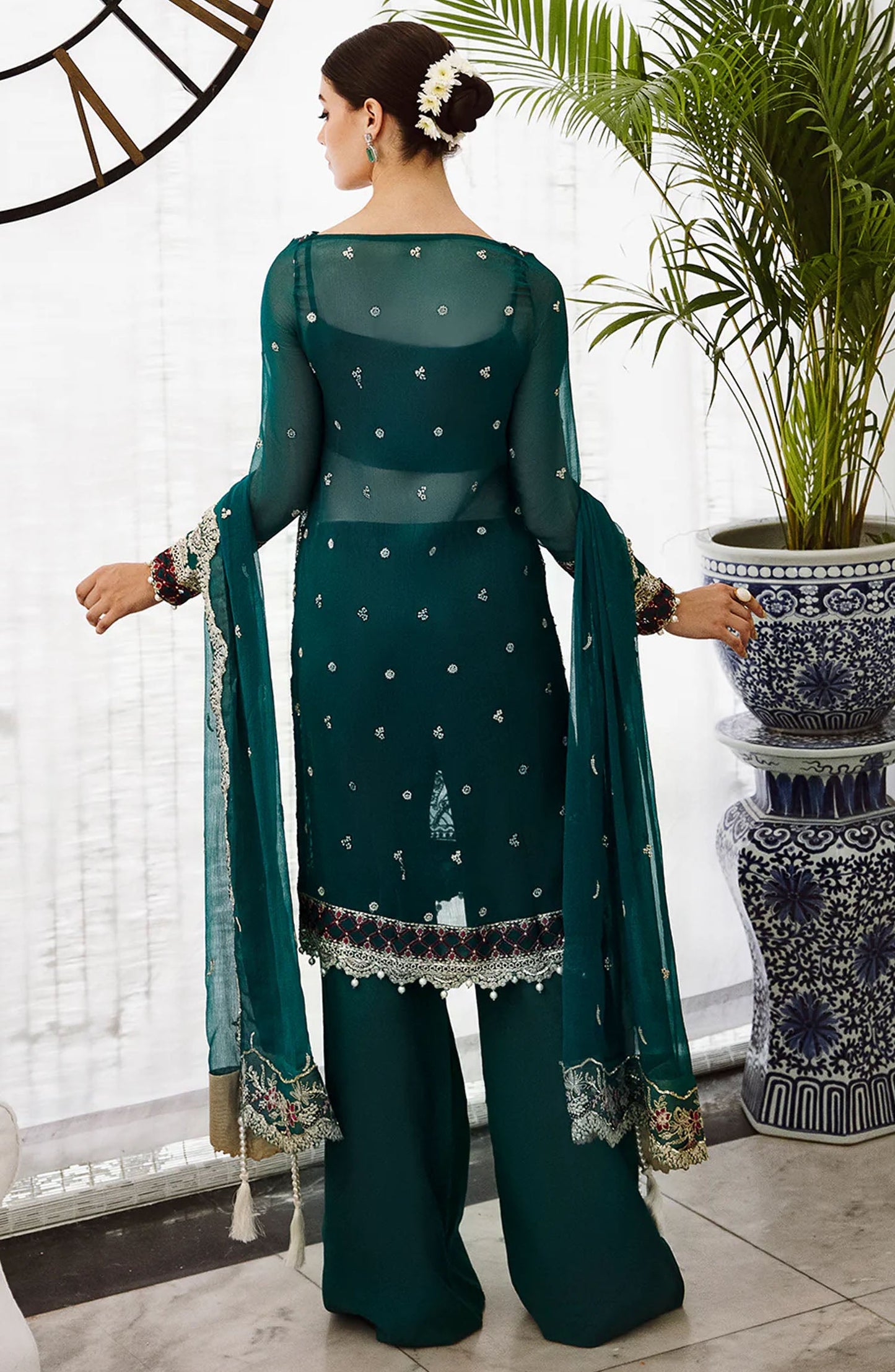 Luxury Formals Collection By Saad Shaikh - DSG006 Teal Green