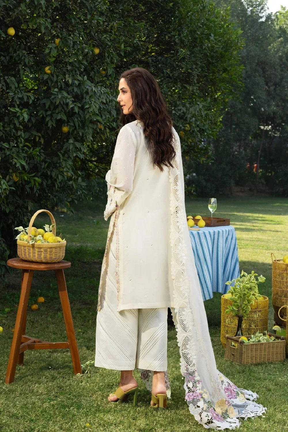 Elaf Premium - Embroidered Chikankari Lawn'26 - ELY-3A PERLE - TC-1629