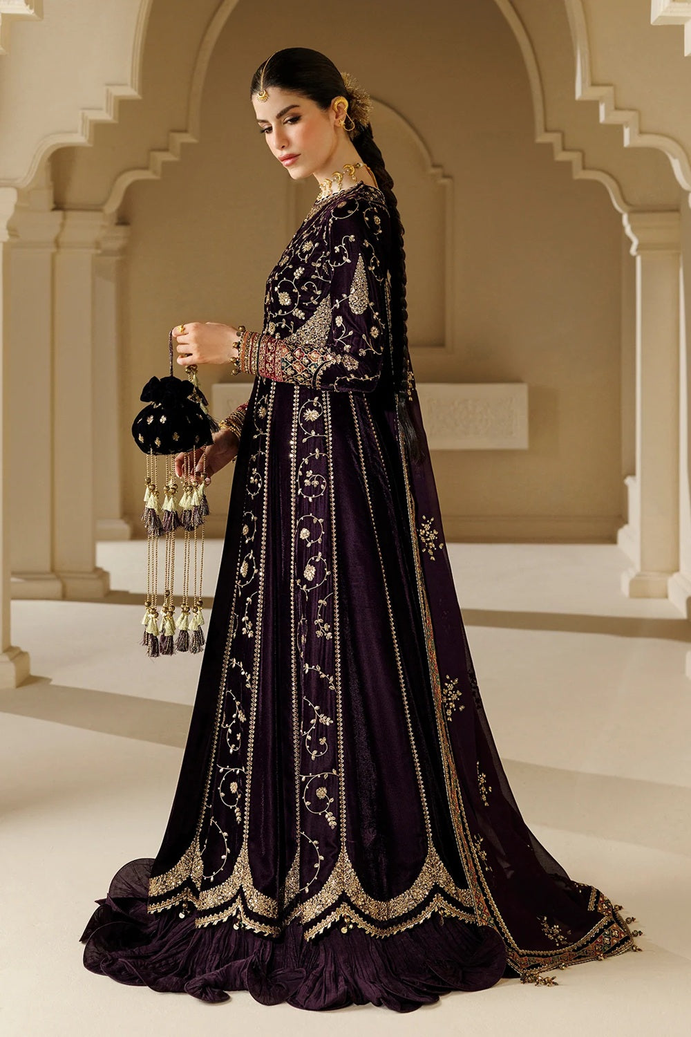 Jazmin Winter LUXE Luxury Embroidered Velvet Formal - CVF26-D03 - TC-1831