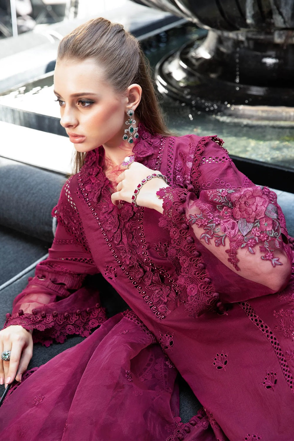Luxury Lawn by Maria B. Eid Edition ‘24 Design 9 - Scenic Scarlet - TC-685