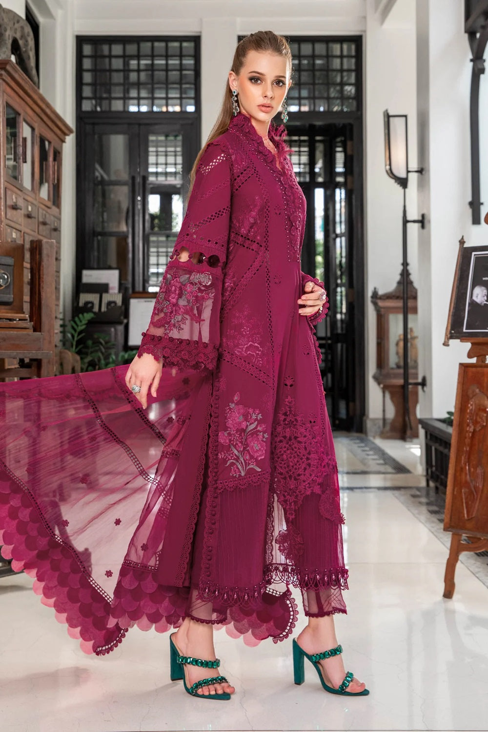 Luxury Lawn by Maria B. Eid Edition ‘24 Design 9 - Scenic Scarlet - TC-685