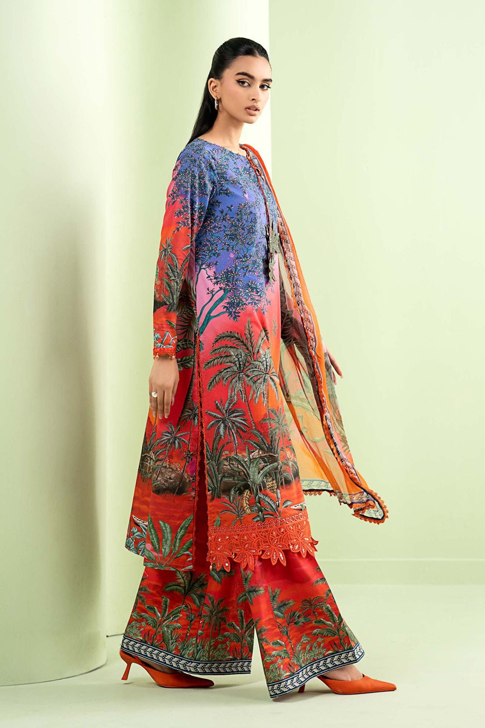MPrints Sprint Summer'26 D-2907-B Embroidered Lawn - TC-1606