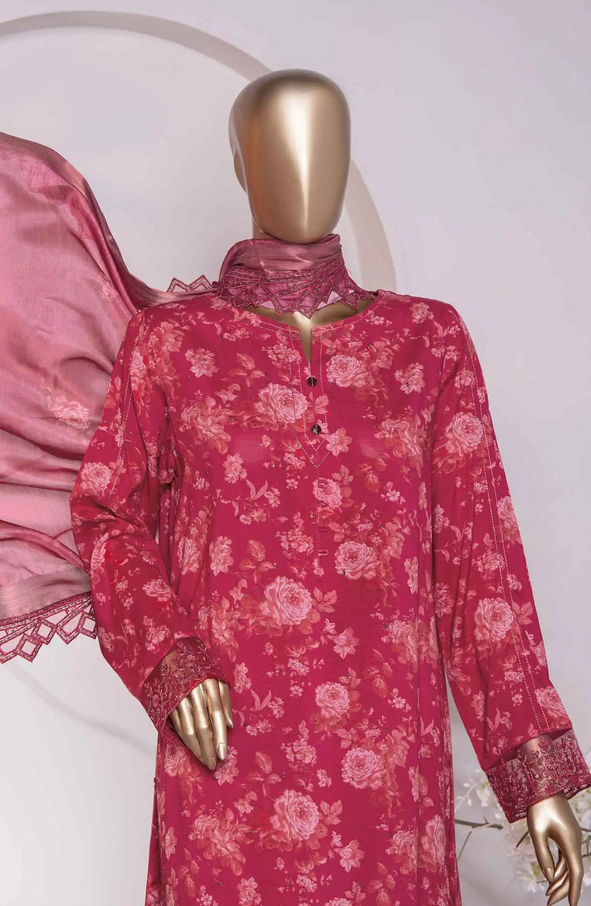 HZ Muse Luxury Raw Silk Embroidered Collection - MRE 151