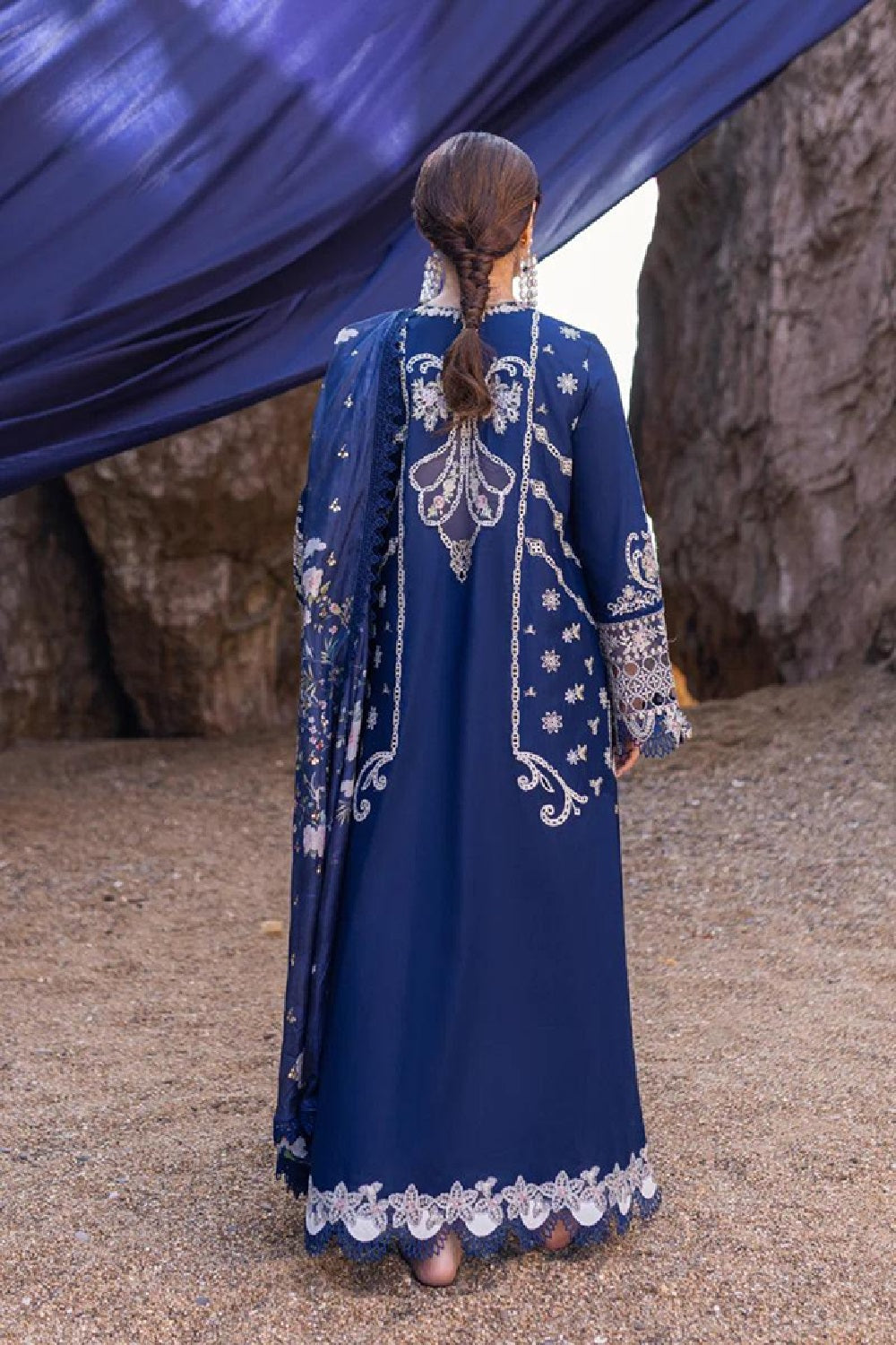 Qalamkar - SAHIL KINARE LUXURY LAWN’24 - FP-06 MIRAY - TC-1113