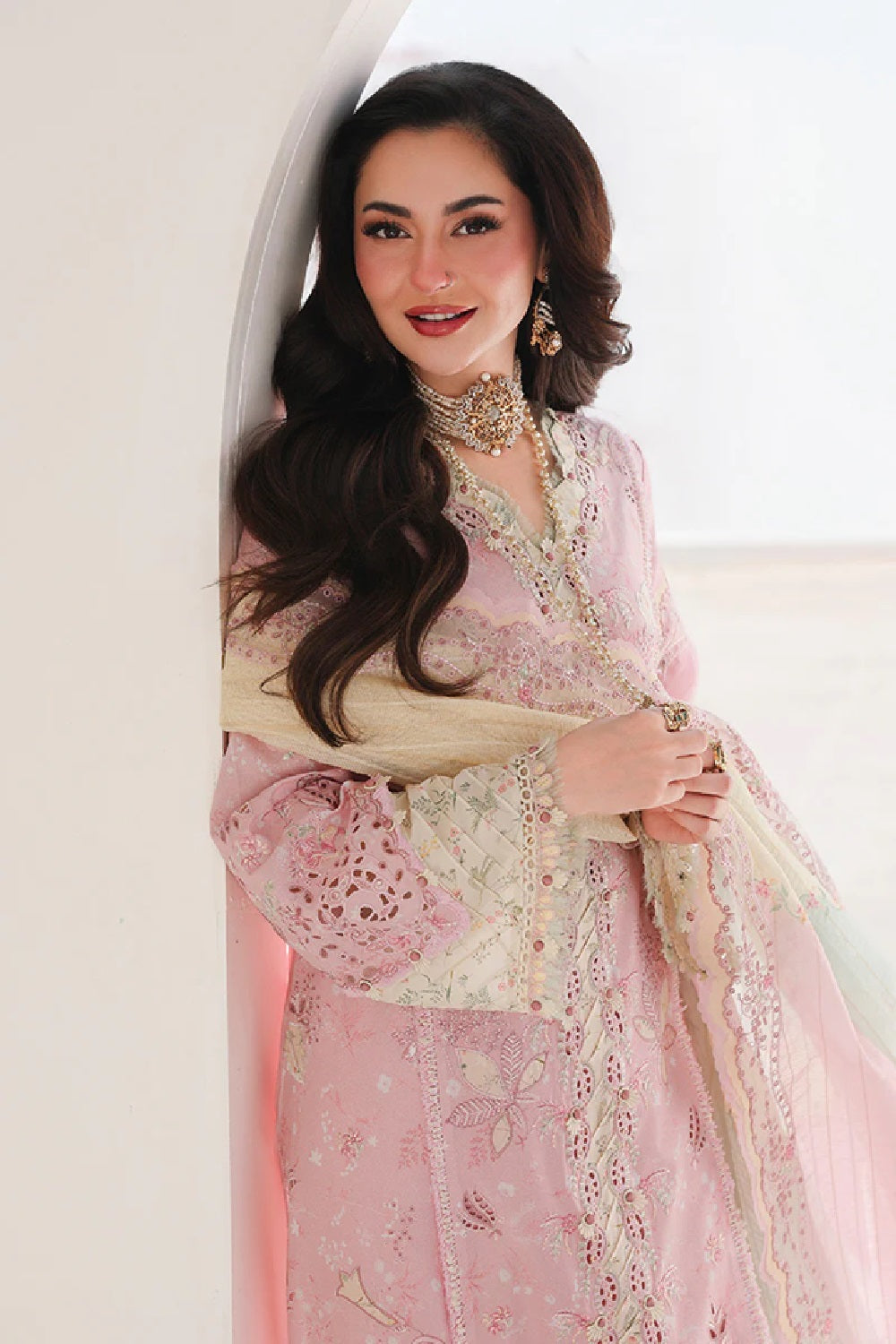 Qalamkar SA-09 HANIYA Luxury Lawn Eid Edit'26 - TC-1543