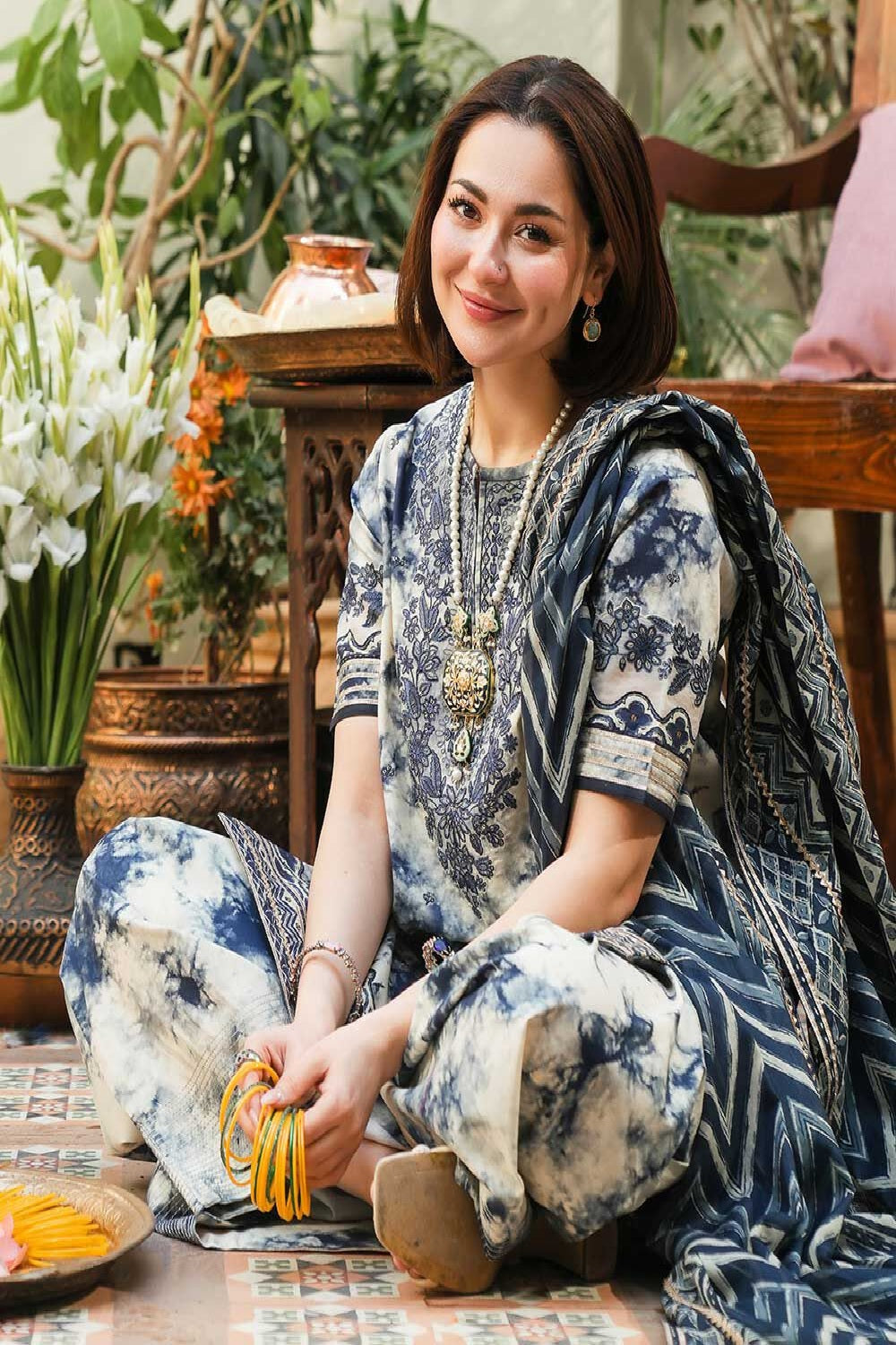 Sapphire Luxury Printed Embroidered Lawn - TC-1279