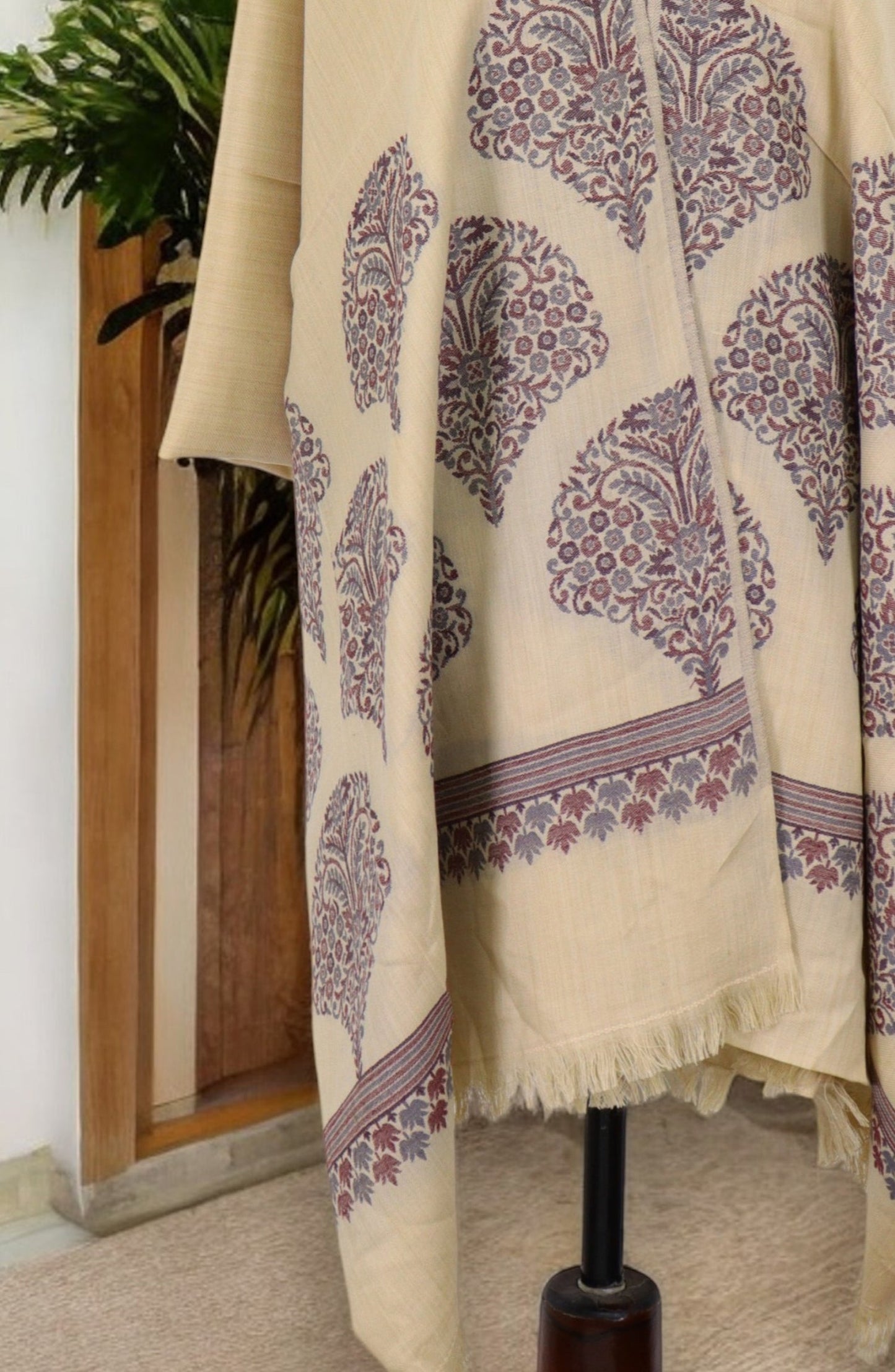 Amna Khadija Premium Wool Shawl - D-02 - 9601490 - AM25SHWL - Light Lemon - Winter Collection