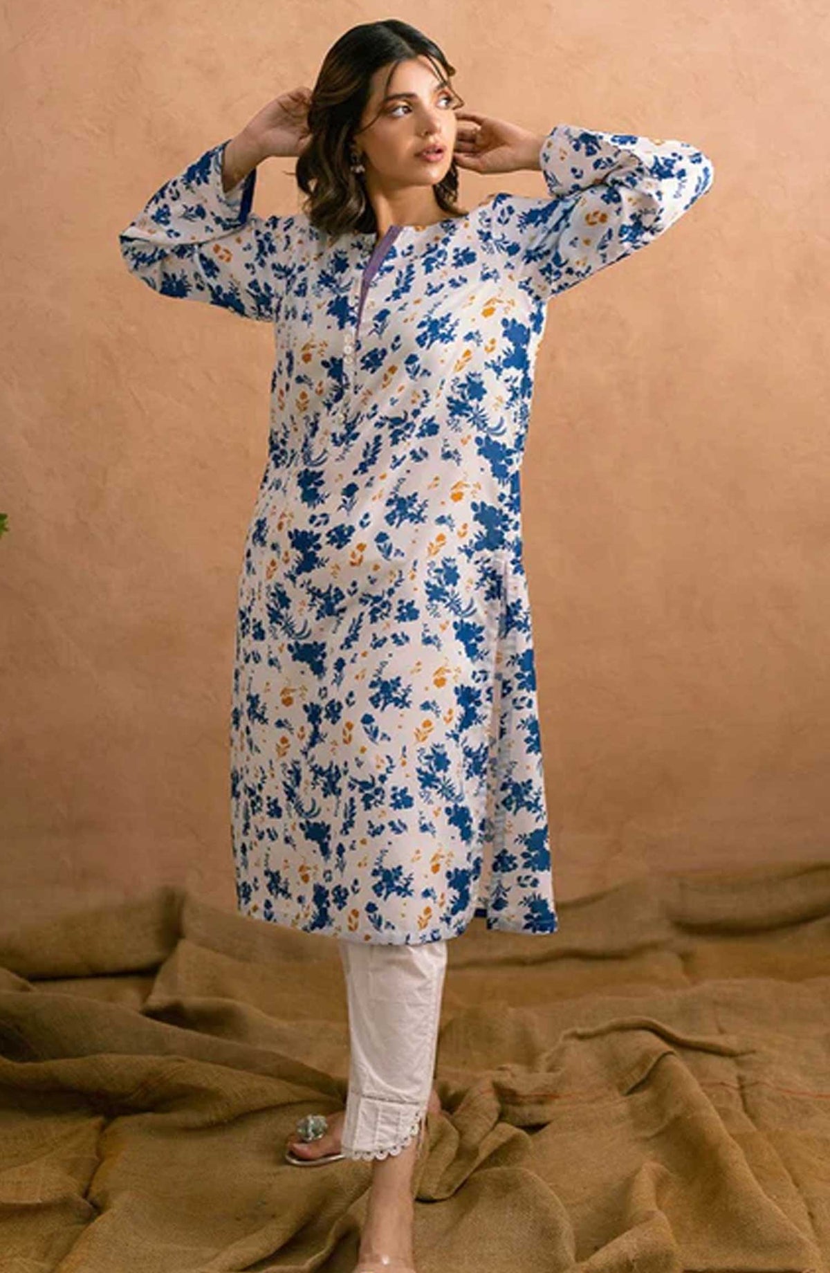 Ayla Studio Printed Poly Viscose Stitched 2 Piece - Silhouette Fun - AY25WOF - Casual Collection
