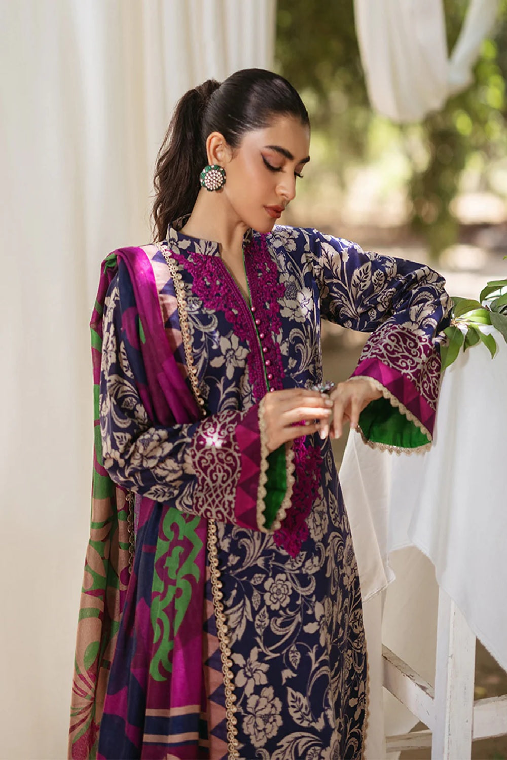 Zainab Chottani Tahra Printed & Embroidered Lawn - TAMARA - D 7B - TC-1023