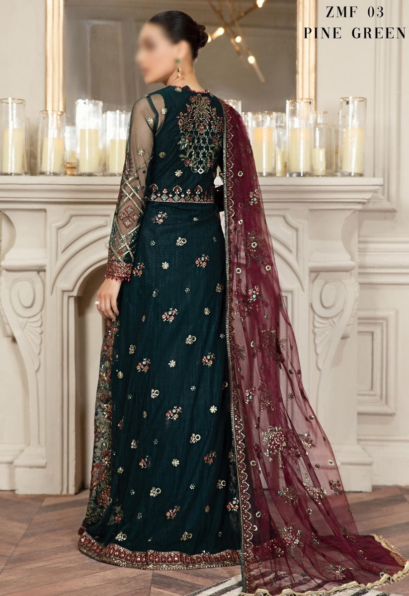 Mehroze Festive Formals Collection by Zarif ZMF 03 PINE GREEN