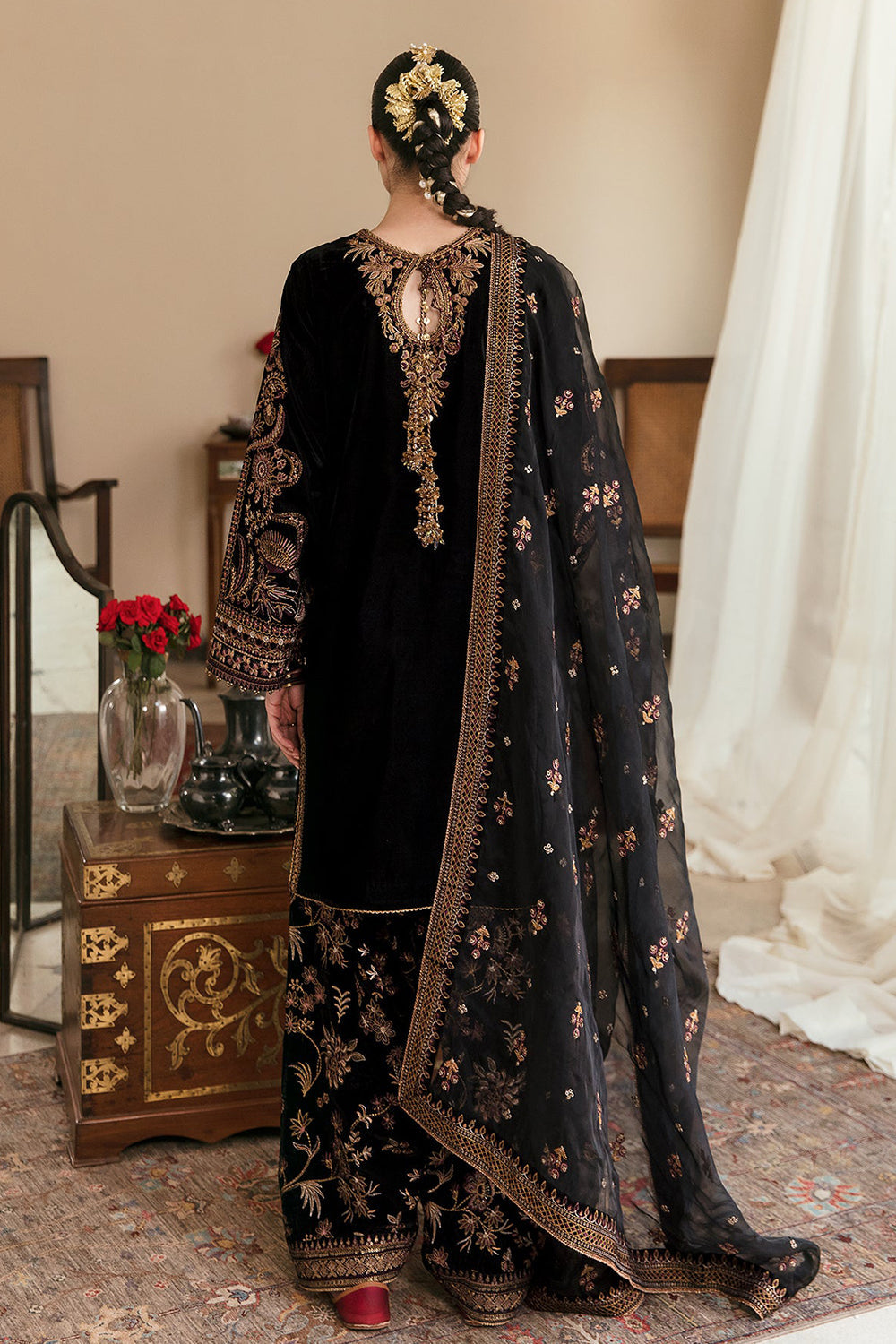 Baroque Luxury Embroidered Velvet - UF-253 - TC-262