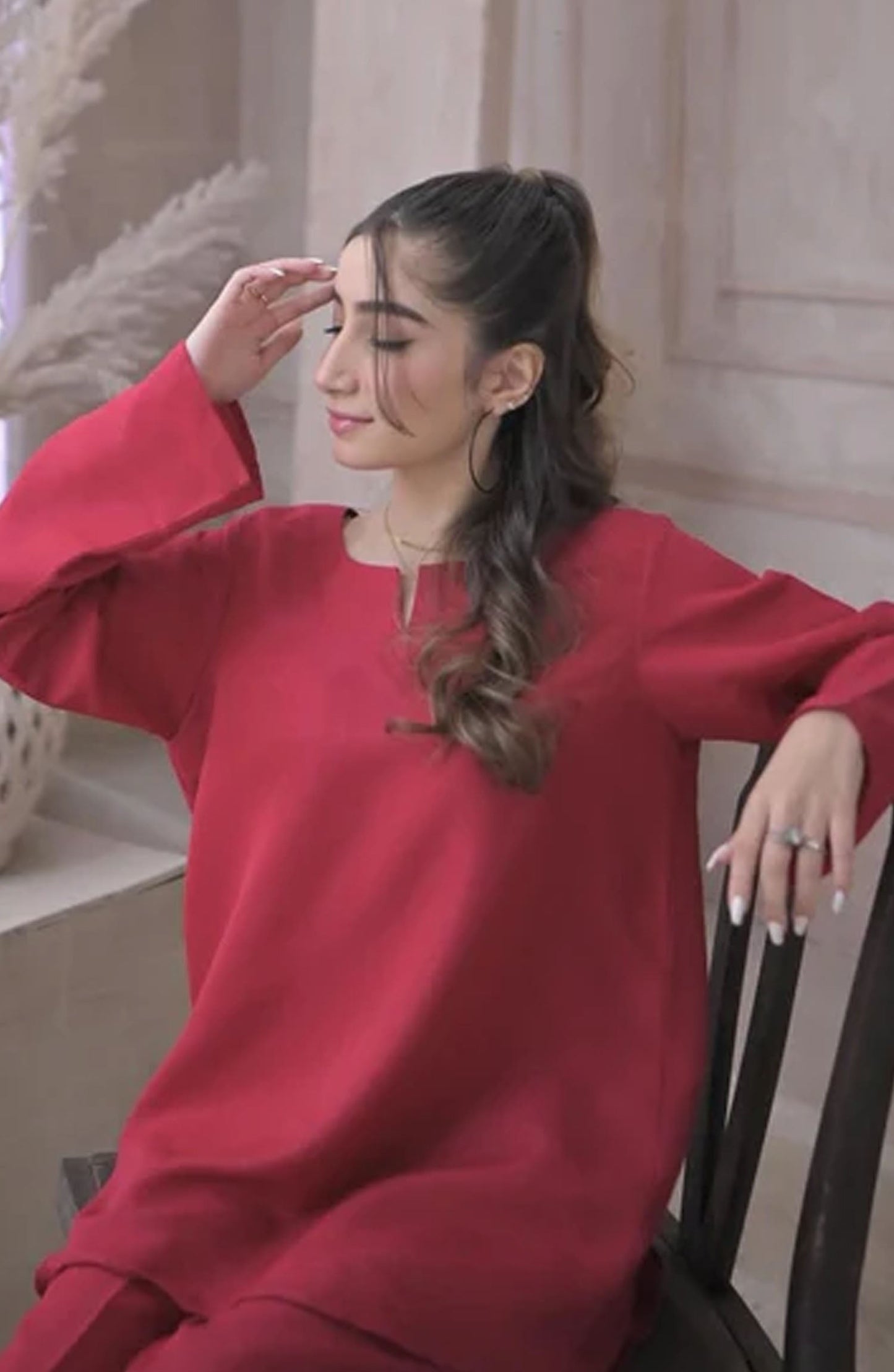 Zauk Rawsilk Stitched 2 Piece Suit - Deep Pink - ZK25FC - Pink - Festive Collection
