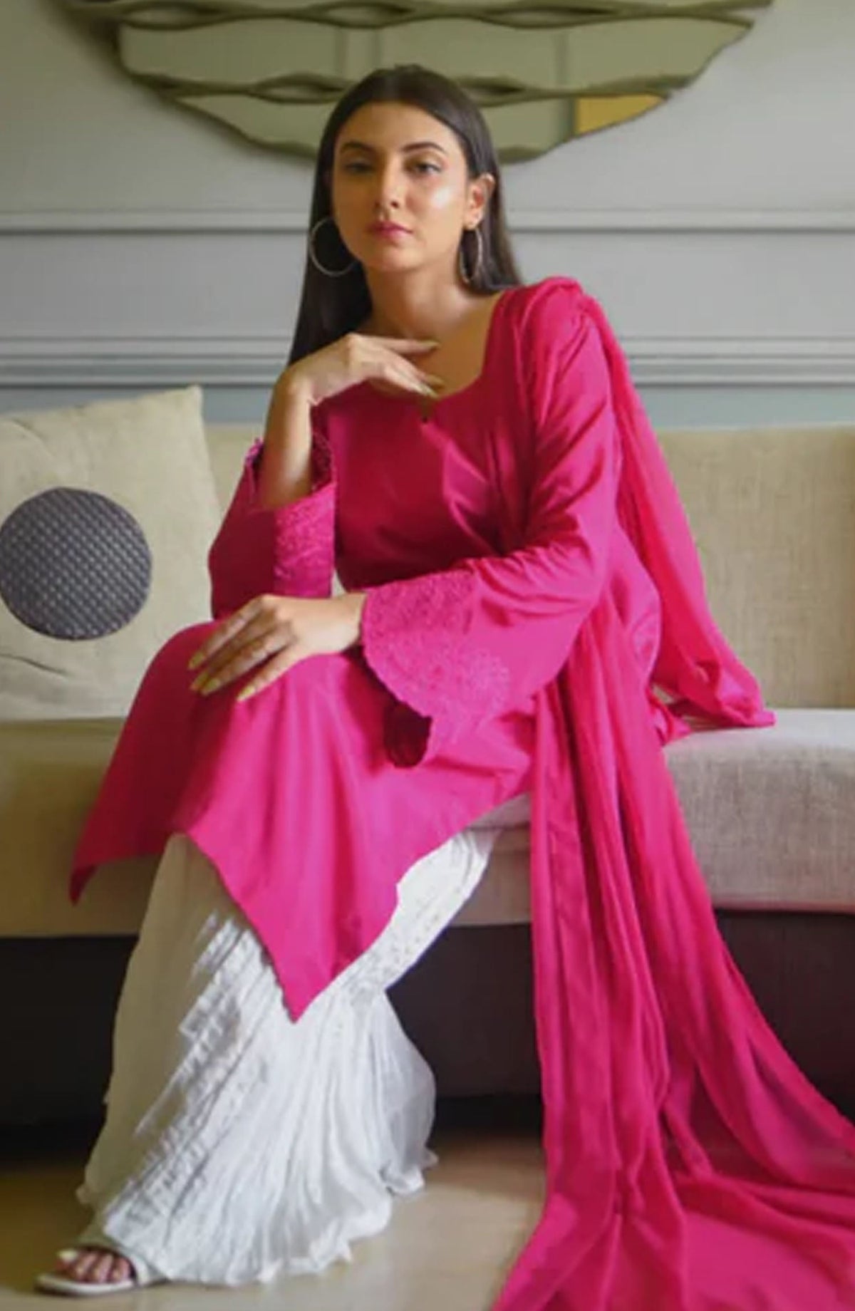 Zauk Rawsilk Stitched 3 Piece Suit - Flora - ZK25FC - Pink - Festive Collection