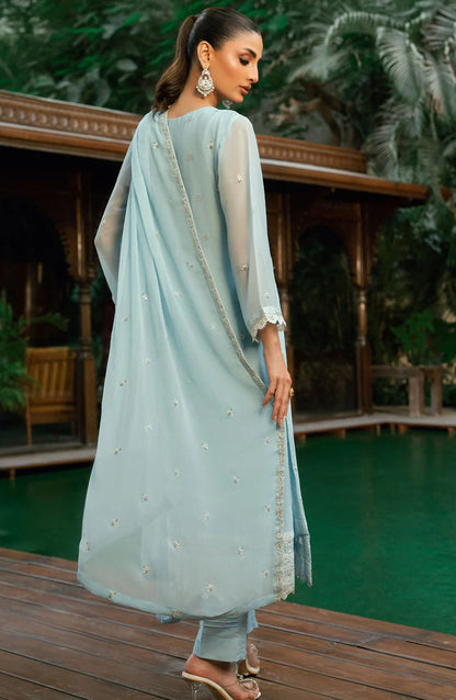 Morbagh by Shamooz Embroidered Chiffon Stitched 3 Piece Suit - Sem-0840 - SMZ25MFC - Blue - Festive Collection