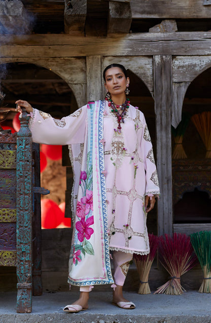Kashmee by Elan Embroidered Lawn Unstitched 3 Piece Suit - 11A - EL26KSM - Pink - Summer Collection
