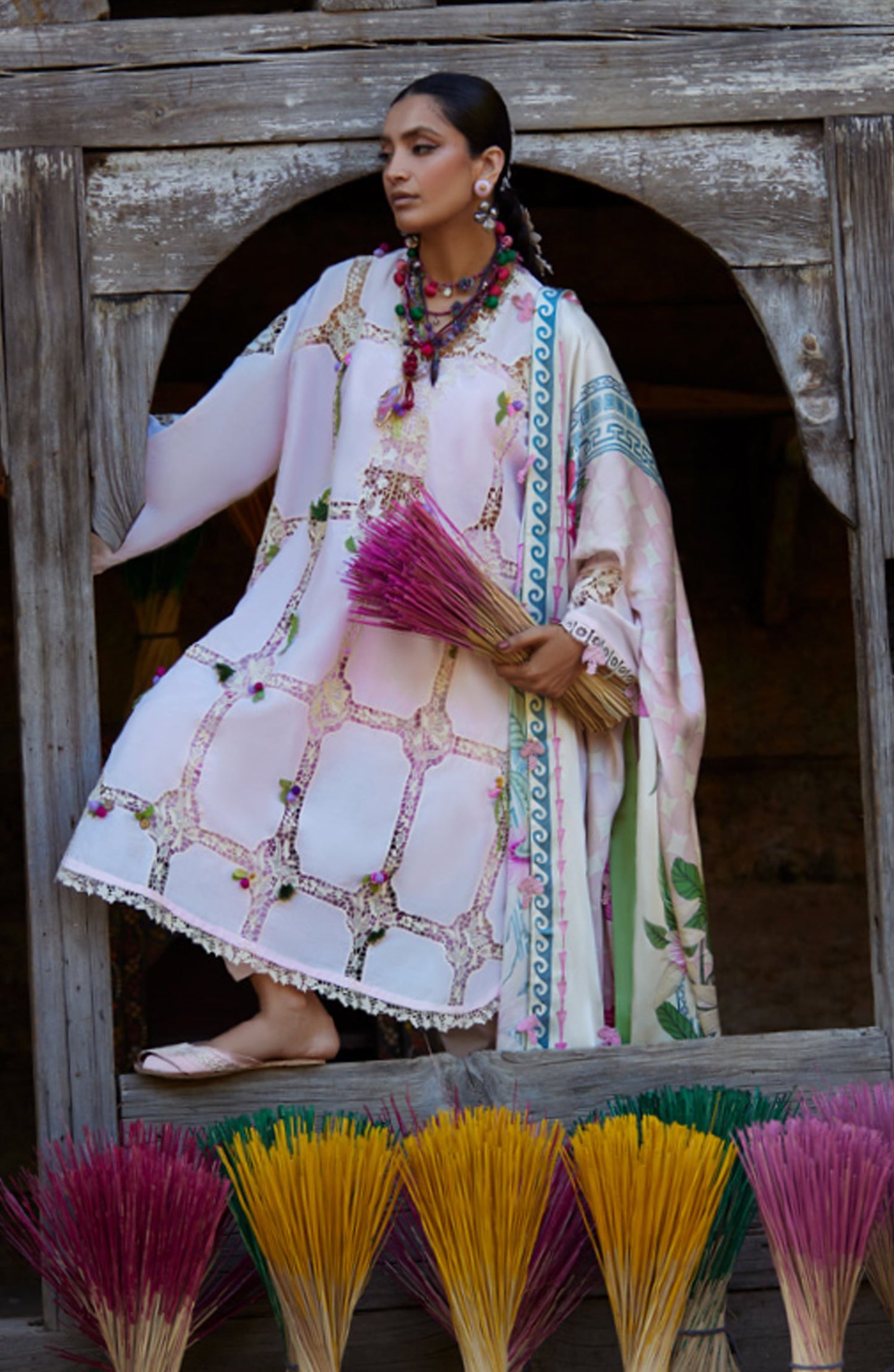 Kashmee by Elan Embroidered Lawn Unstitched 3 Piece Suit - 11A - EL26KSM - Pink - Summer Collection