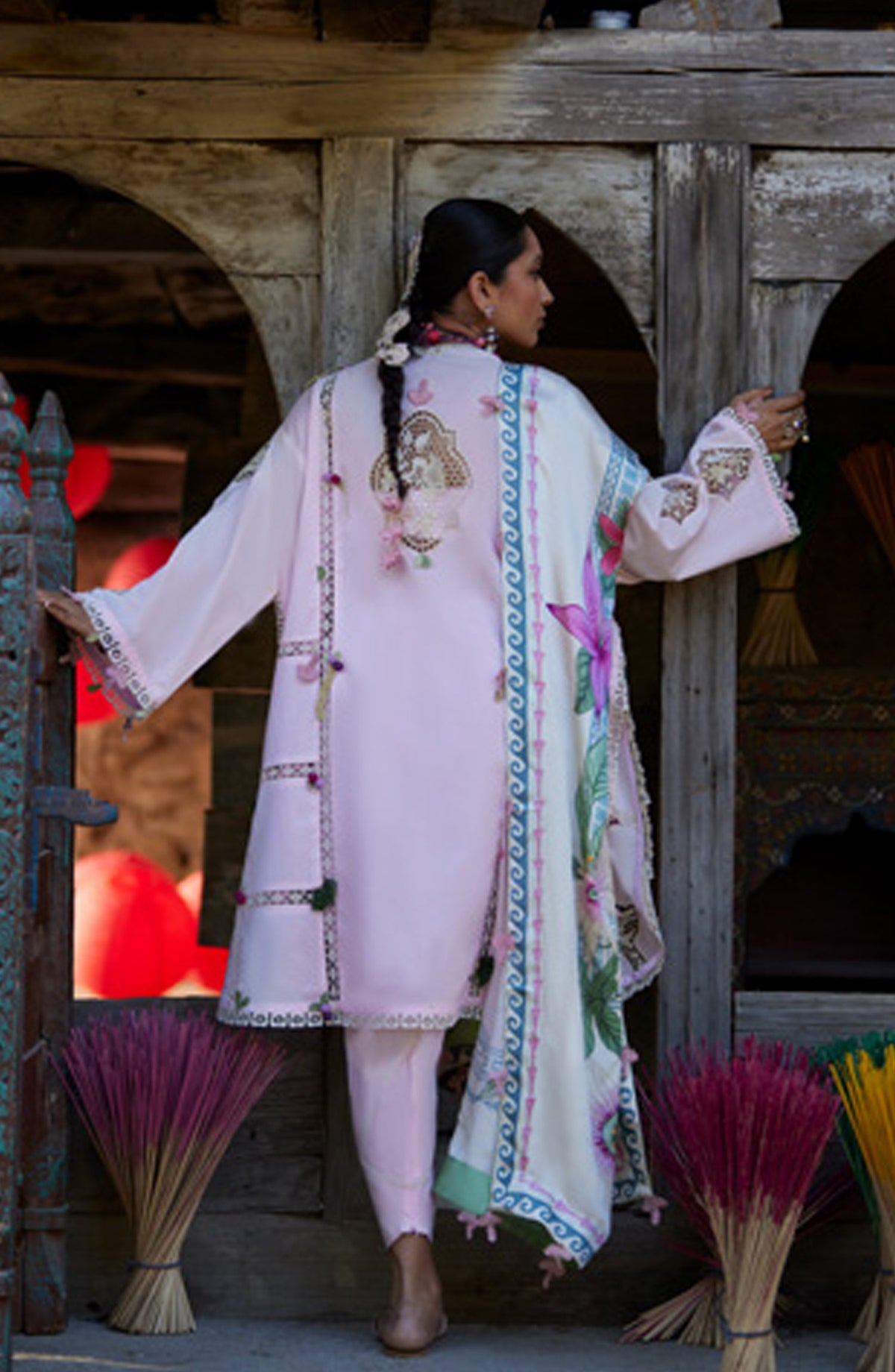 Kashmee by Elan Embroidered Lawn Unstitched 3 Piece Suit - 11A - EL26KSM - Pink - Summer Collection