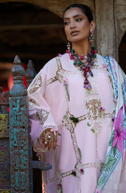 Kashmee by Elan Embroidered Lawn Unstitched 3 Piece Suit - 11A - EL26KSM - Pink - Summer Collection