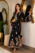 ETHNC Luxury Floral Embroidered Kaftan – Pure Viscose Raw Silk | Ready to Wear - TC-1764
